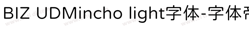 BIZ UDMincho light字体字体转换